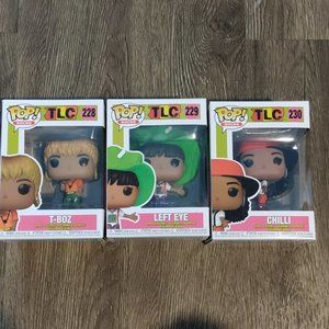 Funko Pops! TLC vinyl figurine collection set.